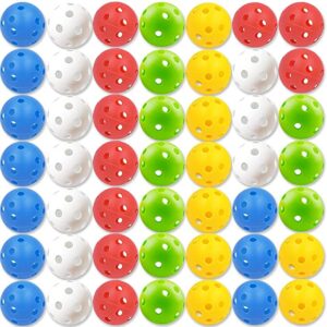 Multi-colored golf whiffle balls