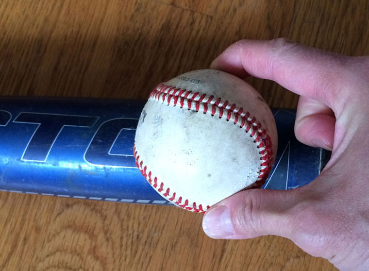 Bat on ball square